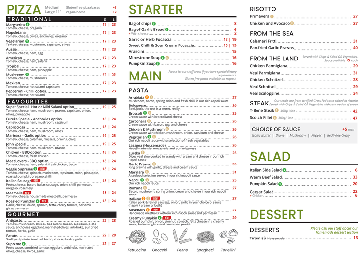 Daylesford Menus